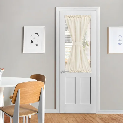 Miniatura 114 de NICETOWN - Cortinas transparentes para puerta de ventana, tratamiento de ventana lateral para puertas estrechas de vidrio/cocina/puerta delantera