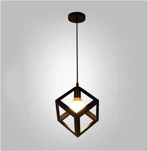 Industriel - Lámpara colgante pequeña de color negro, estilo vintage, estilo retro, ajustable, para cocina, isla, sala de estar, comedor, loft, bar,