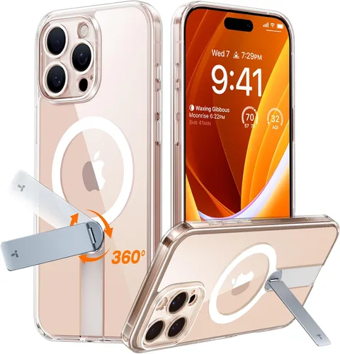 Miniatura 10 de TORRAS Funda magnética con soporte de 360° para iPhone 16, protección completa de la cámara, compatible con MagSafe, protección contra caídas