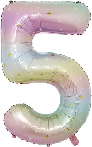 Miniatura 6 de Globos de helio de 40 pulgadas con degradado de estrella arcoíris de tamaño grande, globos de helio para fiesta de cumpleaños, decoración