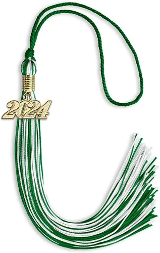 Miniatura 331 de Endea Graduation - Borla de doble color mixto con fecha dorada (negro/dorado antiguo, 2021)