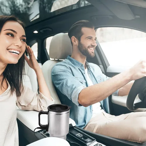 Miniatura 7 de Hervidor de té eléctrico, hervidor eléctrico para automóvil, 12 V 15.2 fl oz, taza de calefacción eléctrica de viaje en el automóvil, calentador