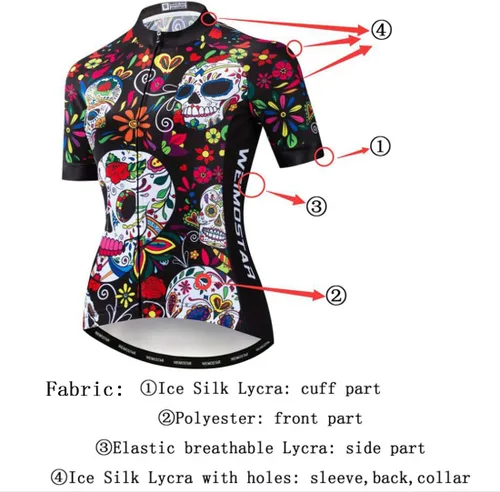 Miniatura 4 de JPOJPO Camiseta de ciclismo para mujer, de secado rápido, transpirable, reflectante, S-2XL