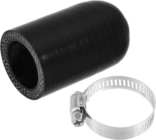 Miniatura 14 de uxcell 1 Unidades 0.236 in ID silicona refrigerante tapa con abrazadera para calentador de refrigerante derivación vacío puerto de agua negro