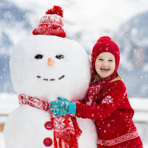 Miniatura 77 de Hicdaw 6 pares de guantes de invierno para niños, guantes de punto elásticos y cálidos para niños o niñas