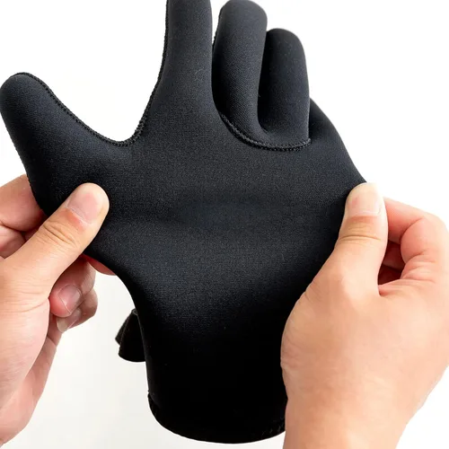 Miniatura 5 de Guantes de neopreno de 0.118 pulgadas (0.118 in), guantes térmicos antideslizantes para hombres y mujeres, esnórquel, esquí acuático, natación, Negro
