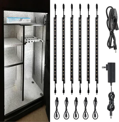 Miniatura 10 de TORCHSTAR Kit de iluminación LED segura, (6) barras de luz de 12 pulgadas enlazables + interruptor basculante + adaptador de alimentación UL, 900
