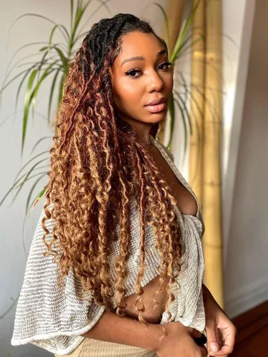 Miniatura 29 de Goddess Locs - Cabello de ganchillo de 8 pulgadas, 6 paquetes de rastas sintéticas de cabello de ganchillo para mujeres negras, cabello suave 1b