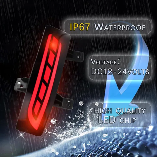 Miniatura 6 de Reflectores LED ahumados para parachoques trasero, luz trasera de freno antiniebla, kit de lámparas de señal de giro para Honda CRV CR-V 2020 2021