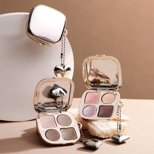 Miniatura 5 de Paleta de sombras de ojos de acabado múltiple, paleta de brillo metálico mate con polvo sedoso y suave, destello fino y duocromático, sombras 2#