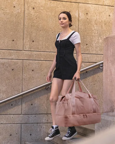 Miniatura 2 de BAGSMART Bolsa de gimnasio para mujer, bolsa de mano para el fin de semana, bolsas de viaje con funda de carretilla, bolsa de viaje para artículos