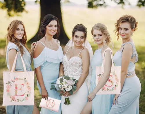 Miniatura 2 de Bolsa de lona personalizada con inicial floral con cremallera, bolsa de monograma, bolsa de cosméticos, regalo para mujeres, dama de honor