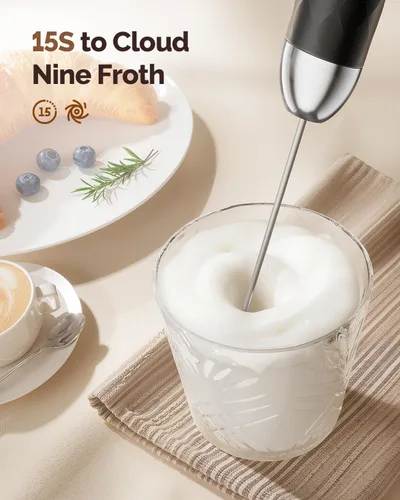 Miniatura 6 de Maestri House - Espumador de leche recargable con control de velocidad sin escalones, LunaFro 2.0 - Espumador eléctrico de mano para bebidas