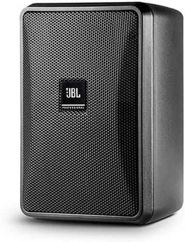 JBL Professional Control 23-1 Altavoz ultracompacto de 8 ohmios para interiores y exteriores para fondo/primer plano, negro, se vende por par
