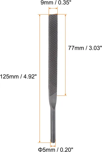 Miniatura 2 de HARFINGTON Juego de 2 limas planas neumáticas de 0.197 in x 3.031 in, rodamiento endurecido, acero de corte grueso, herramientas manuales