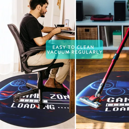 Miniatura 7 de Yincimar Tapete para silla de juegos para suelo de madera, protector antideslizante de suelo para controlador de juegos, alfombrilla de goma