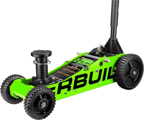 Miniatura 8 de Powerbuilt gato de garaje triple de 1360 kg, resistente para vehículos, camiones, automóviles, motocicletas, gato de transmisión, capacidad de 1.5