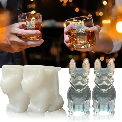 Miniatura 20 de Bandeja de moldes de silicona para cubitos de hielo de cangrejo 3D para whisky, cóctel, bebida, bar; detalles ricos. Divertido molde de animales