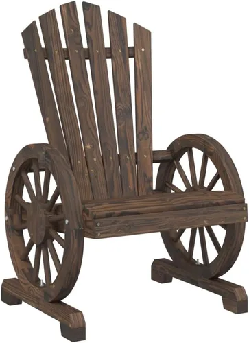 Miniatura 9 de vidaXL Patio Adirondack Chair, Chaise Lounge Chair, Lawn Chair for Balcony Backyard Deck, Outdoor Seating, Farmhouse Style, Solid Wood Fir Marrón