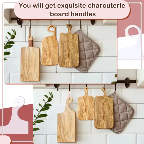 Miniatura 6 de Frienda 6 plantillas de tablero de charcutería, plantilla de enrutador acrílico, tabla de cortar para carpintería, mango grueso con 3 bolígrafos