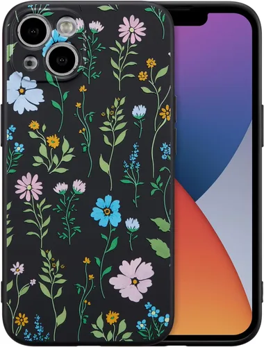 Miniatura 157 de RALEAVO Funda Floral para iPhone 12, Cubierta de Silicona Líquida con Bonito Patrón de Rama de Flores para Niñas y Mujeres, Funda Protectora de Goma