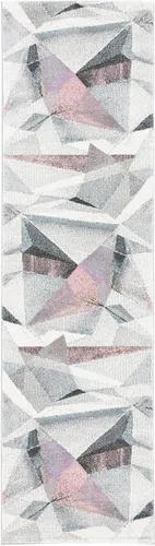 Miniatura 24 de SAFAVIEH Porcello Collection - Alfombra decorativa de 2 pies 3 pulgadas x 4 pies, gris claro y naranja, diseño abstracto moderno, no desprende