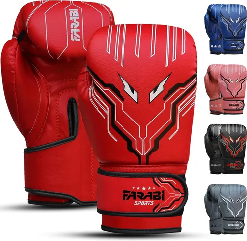Miniatura 11 de Farabi Sports Guantes de boxeo para niños y niñas, guantes de kickboxing de 6 onzas para jóvenes, guantes de boxeo junior para MMA, Muay Thai, Azul