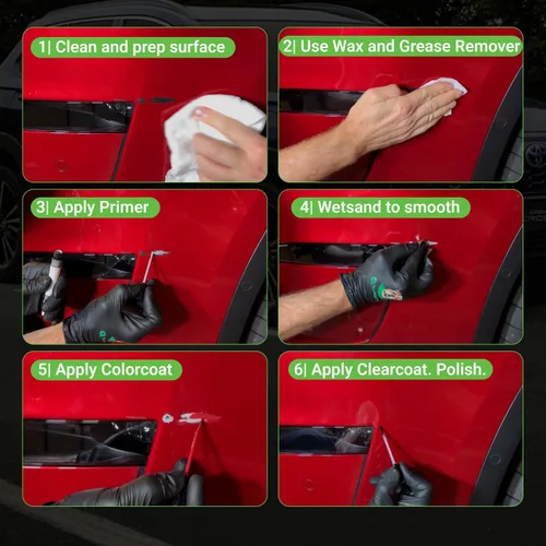 Miniatura 5 de TouchUpDirect - Kit de pinceles para retoque y reparación de arañazos de pintura de automóvil, conciencia exacta con la pintura color gris 6X3 Lunar