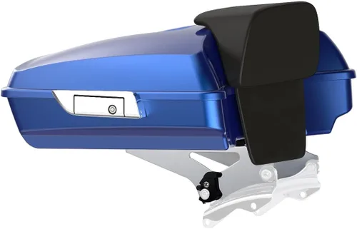 Miniatura 11 de Moto Onfire cajuela para equipaje Tour-Pak para moto con respaldo para Harley Davidson 14 Later Touring Street Glide FLH FLHX FLHR., Azul