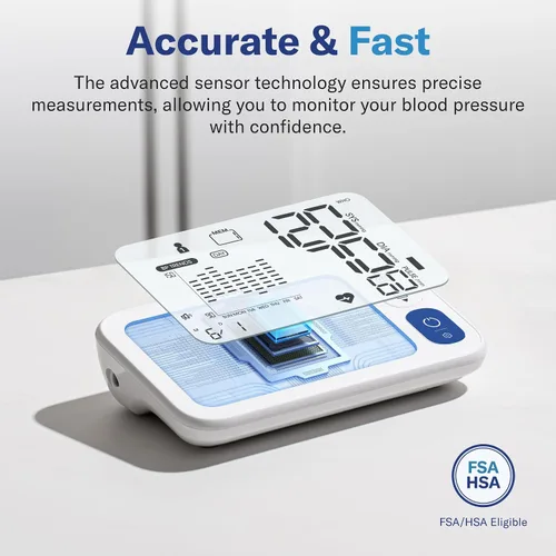 Miniatura 4 de Alcedo Monitor de presión arterial Bluetooth para uso doméstico, máquina inteligente precisa de presión arterial superior con puño de amplio rango
