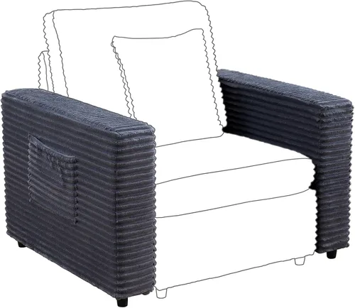 Miniatura 41 de ORRD Consola de almacenamiento multifuncional con soportes dobles para tazas, mesa, estación de carga USB para sofá modular seccional para sala