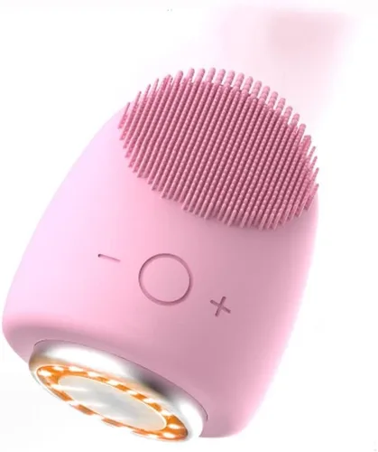 Miniatura 7 de Cepillo de limpieza facial calentado, limpiador facial impermeable para limpieza profunda, cepillo facial suave masaje exfoliante, 9 velocidades