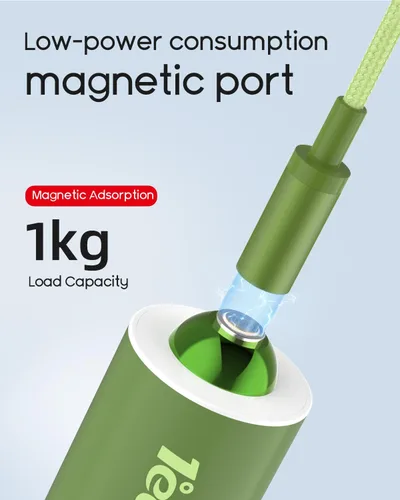 Miniatura 6 de Bloque magnético de carga rápida de 20 W con cable de 6 pies, innovador cable magnético a Lightning para iPhone 14/13/12/11/Xs Max/XR/X (verde)