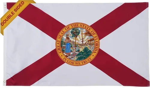 Miniatura 14 de SYII Bandera del estado de Alabama de 3 x 5 pies, banderas de 3 capas de doble cara del estado de Delaware con 2 ojales de latón y cabecera de lona