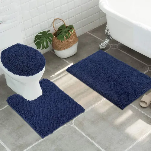 Miniatura 29 de ITSOFT Alfombra de Felpa para Baño 59x21 pulgadas, Tapetes de Baño Absorbentes Lavables a Máquina Antideslizantes, de Secado Rápido, Alfombras