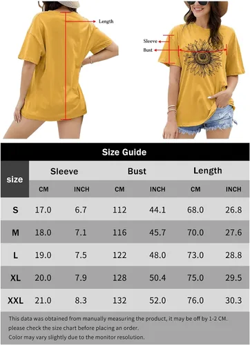 Miniatura 6 de Womens Casual Letter Graphic Print Short Sleeve Tunic Tops Round Neck Loose Tee Oversized Drop Shoulder Longline T Shirts