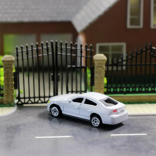 Miniatura 4 de 10pcs HO Escala Modelo Vehículo Coche 1:87 Arquitectura Modelo Tren