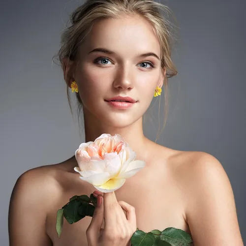 Miniatura 7 de 7 pares de aretes de flores estilo playa boho para mujer, aretes con forma de margarita con brote dorado