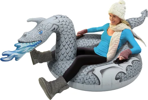 Miniatura 10 de GoFloats Winter Snow Tubes - Choose from Unicorn, Disney's Frozen, Ice Dragon, Polar Bear, Penguin, Flamingo - Inflatable Sled for Kids and Adults