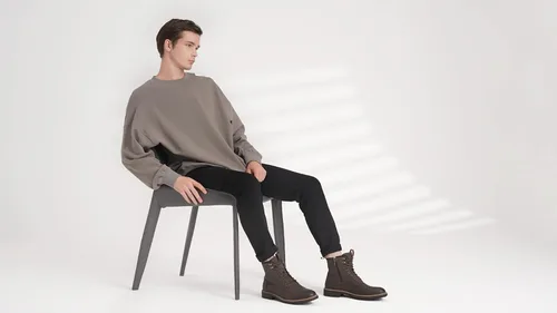 Miniatura 2 de Vostey Botas de motocicleta para hombre, botas casuales para hombre, botas chukka impermeables para hombre