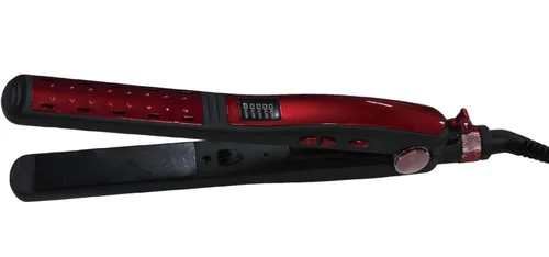 Plancha de cerámica profesional de doble voltaje (110 V/220 V), plancha plana de cerámica turmalina, plancha de calentamiento inmediato con función