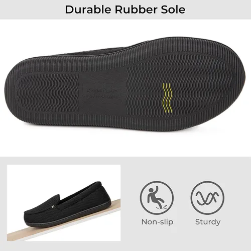 Miniatura 6 de EverFoams Mocasines de microgamuza transpirables para interiores y exteriores para mujer