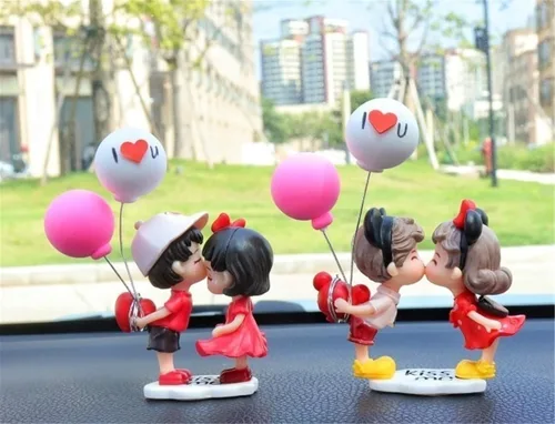 Miniatura 3 de Lindos adornos para pareja, lindo adorno para el interior del automóvil para parejas, decoración del automóvil, acción de caricaturas para parejas
