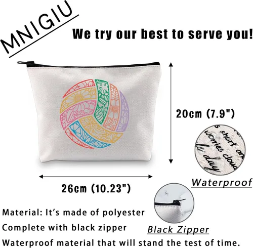 Miniatura 2 de MNIGIU Regalos para amantes del voleibol, bolsa de maquillaje y regalo para amantes del baile callejero, VOLLEYBALL