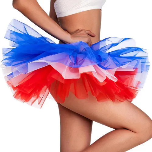 Miniatura 23 de REETAN Falda tutú de ballet de 6 capas de tul corto tutús para mujer