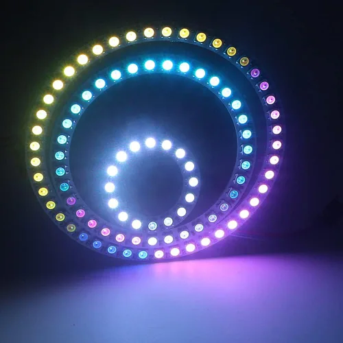 Miniatura 3 de WS2812 8 LED Pixel Ring Black PCB direccionable LED módulos 2812 IC RGB a todo color redondo llevado círculo DC5V