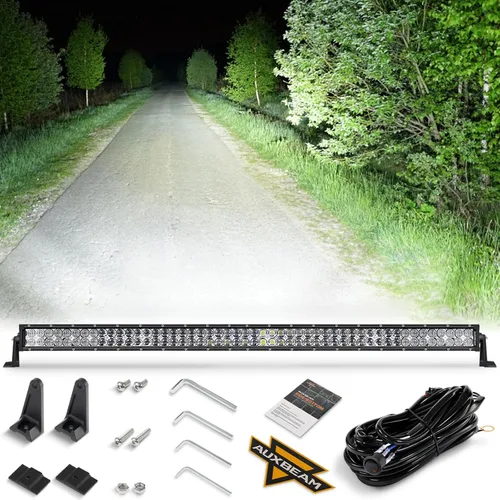 Miniatura 12 de Auxbeam Barra de luz LED de 22 pulgadas de 120 W, 12000 lúmenes, impermeable, luz de trabajo todoterreno, luces de conducción, lente 5D, luz