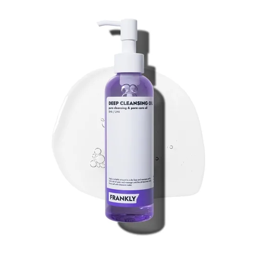 FRANKLY Aceite limpiador de poros | Limpiador de aceite para la cara | Desmaquillante profundo y limpiador de puntos negros con BHA, LHA,