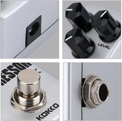 Miniatura 2 de Dilwe Pedal de efecto Mini compresor de guitarra Pedal de sostenedor para accesorios de guitarra eléctrica