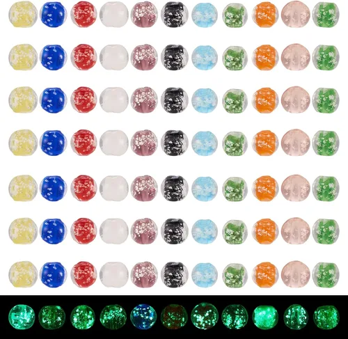 Miniatura 8 de Craftdady - Cuentas de vidrio soplado 2-2 colores mezclados